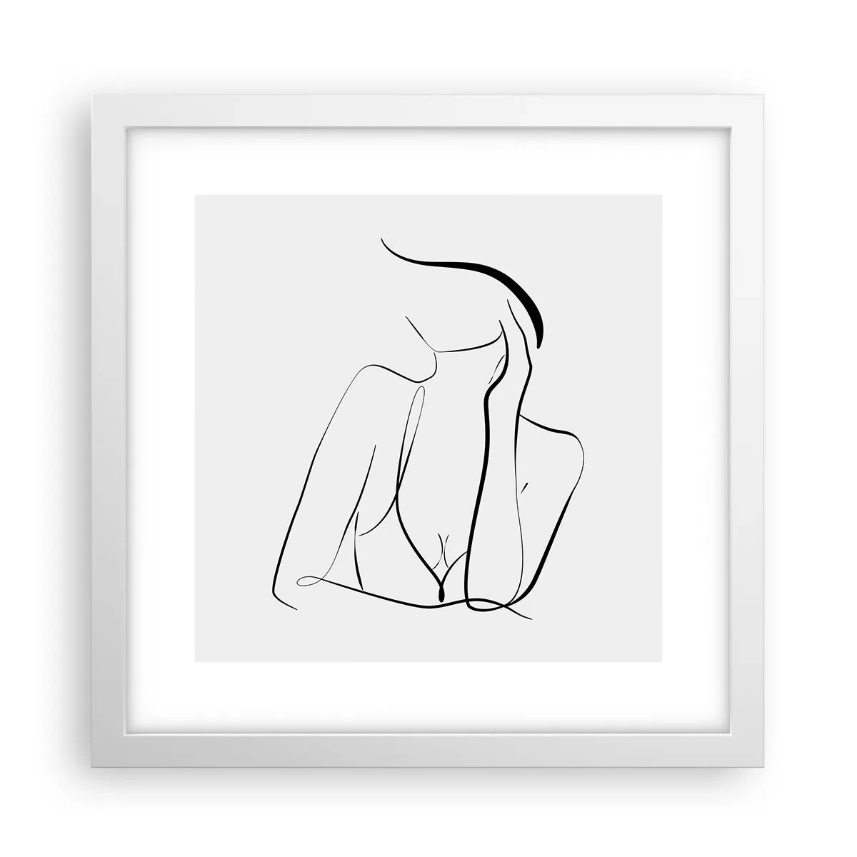 Plakát v bílém rámu - Na vlně snů - 30x30 cm