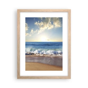 Plakát v rámu světlý dub - Pohyb a nehybnost zároveň - 30x40 cm