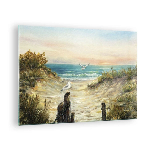 Obraz na skle - Bezvětrný ústup - 70x50cm - Bezvětří a samota - Moderní nástěnná dekorace do obývacího pokoje a ložnice ARTTOR