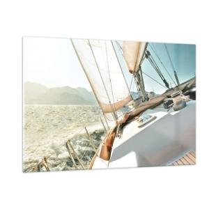 Obraz na skle - Pod plnými plachtami - 120x80 cm