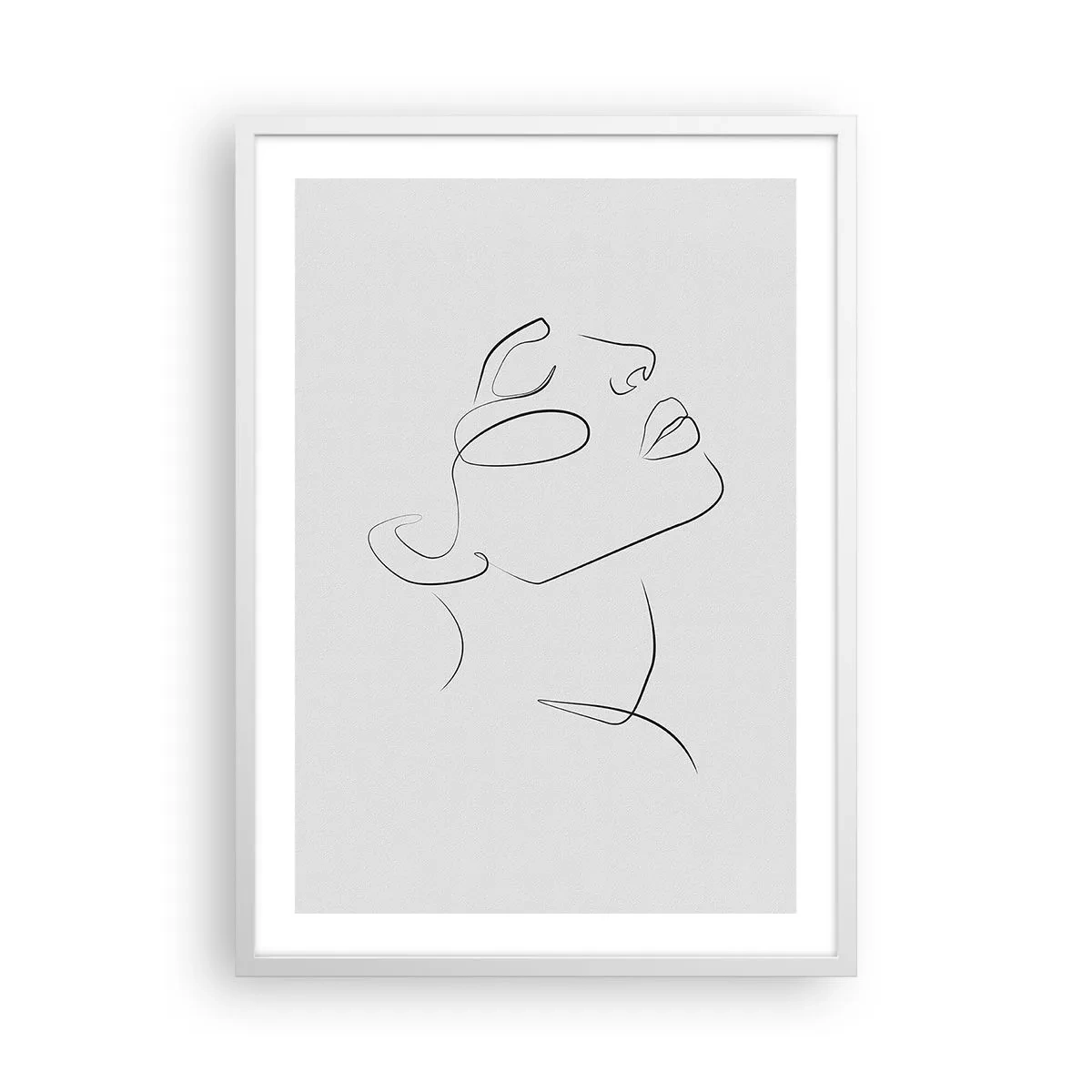 Plakát v bílém rámu - Meandry snu - 50x70 cm