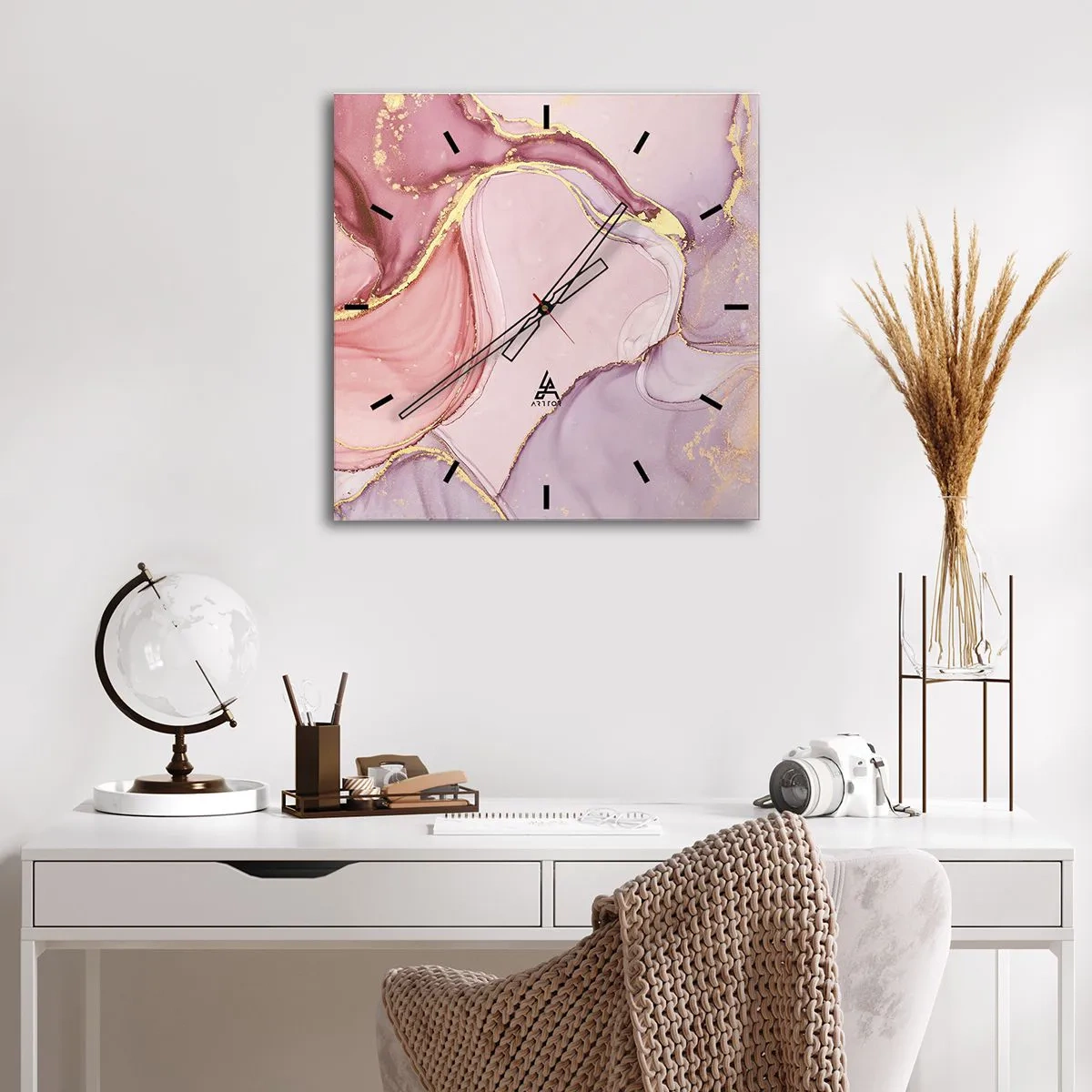 Nástěnné hodiny - Mazlení barev - 40x40 cm