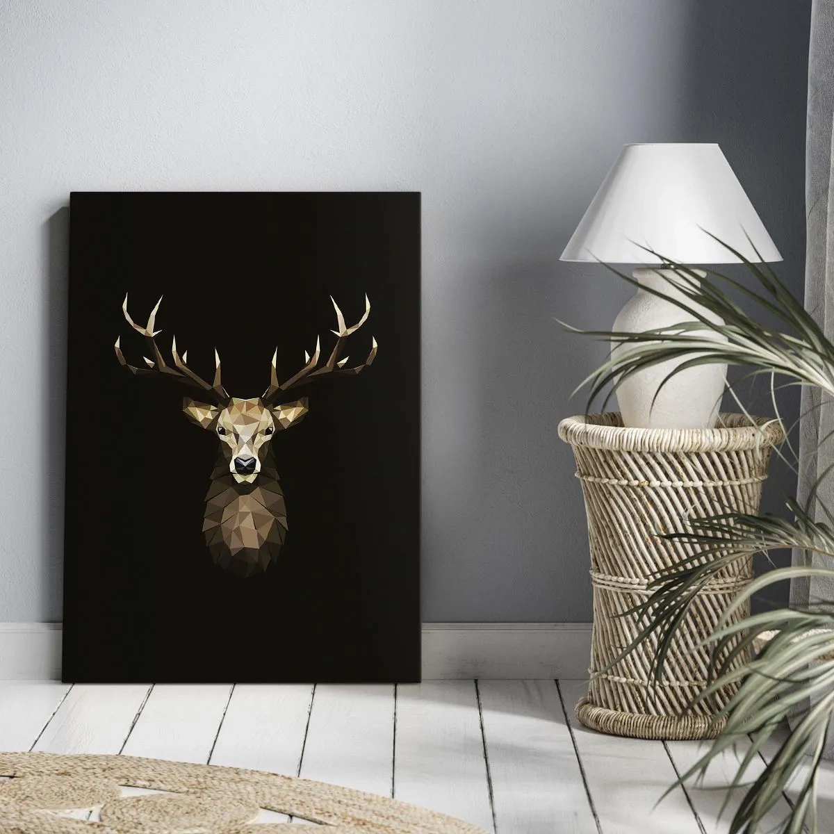 Obraz na plátně - Kubistický jelen - 50x70 cm