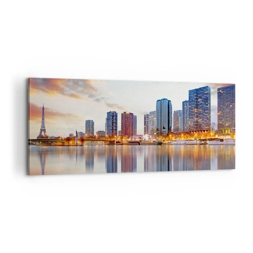Obraz na plátně - Monumentální klid Paříže - 100x40 cm