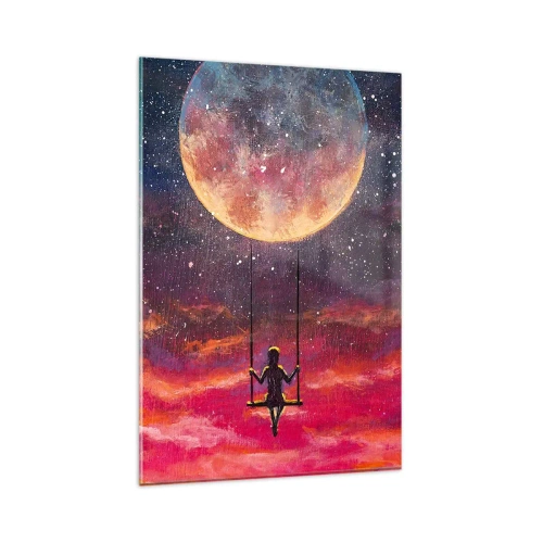 Obraz na skle - Stavět si vzdušné zámky - 80x120 cm