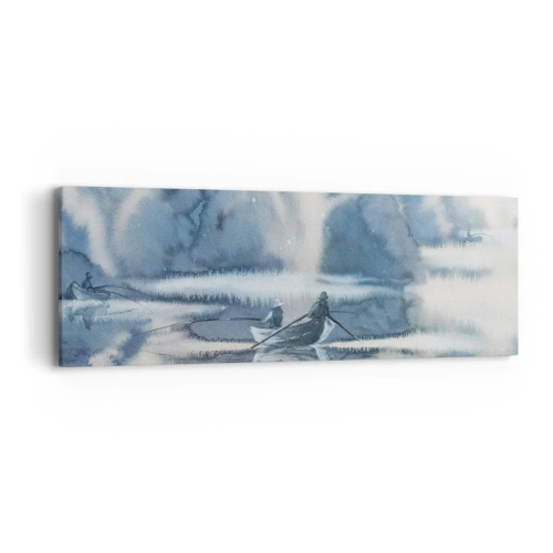 Obraz na plátně - Rybáři ve svém ráji - 90x30 cm