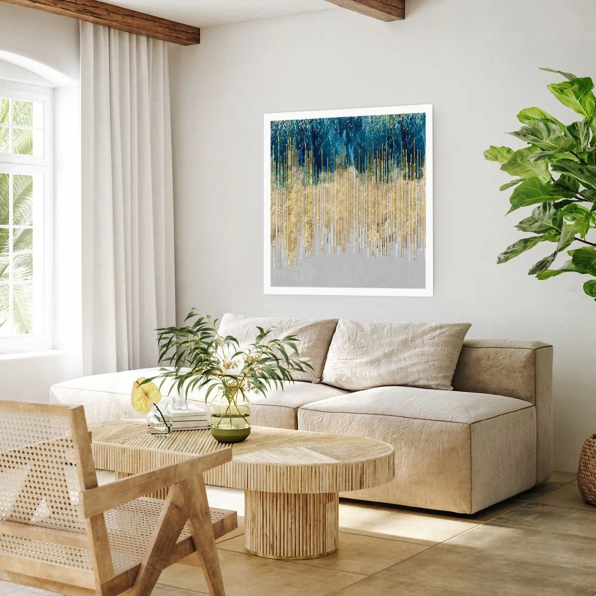 Plakát - Zlacená hranice - 60x60 cm