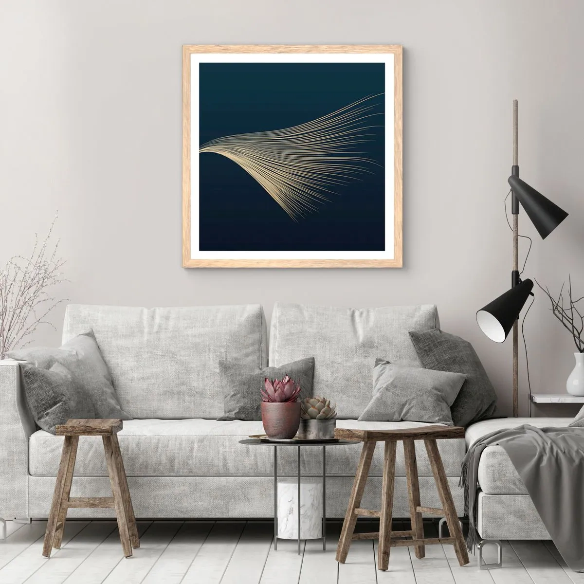 Plakát v rámu světlý dub - Jako andělské vlasy - 30x30 cm