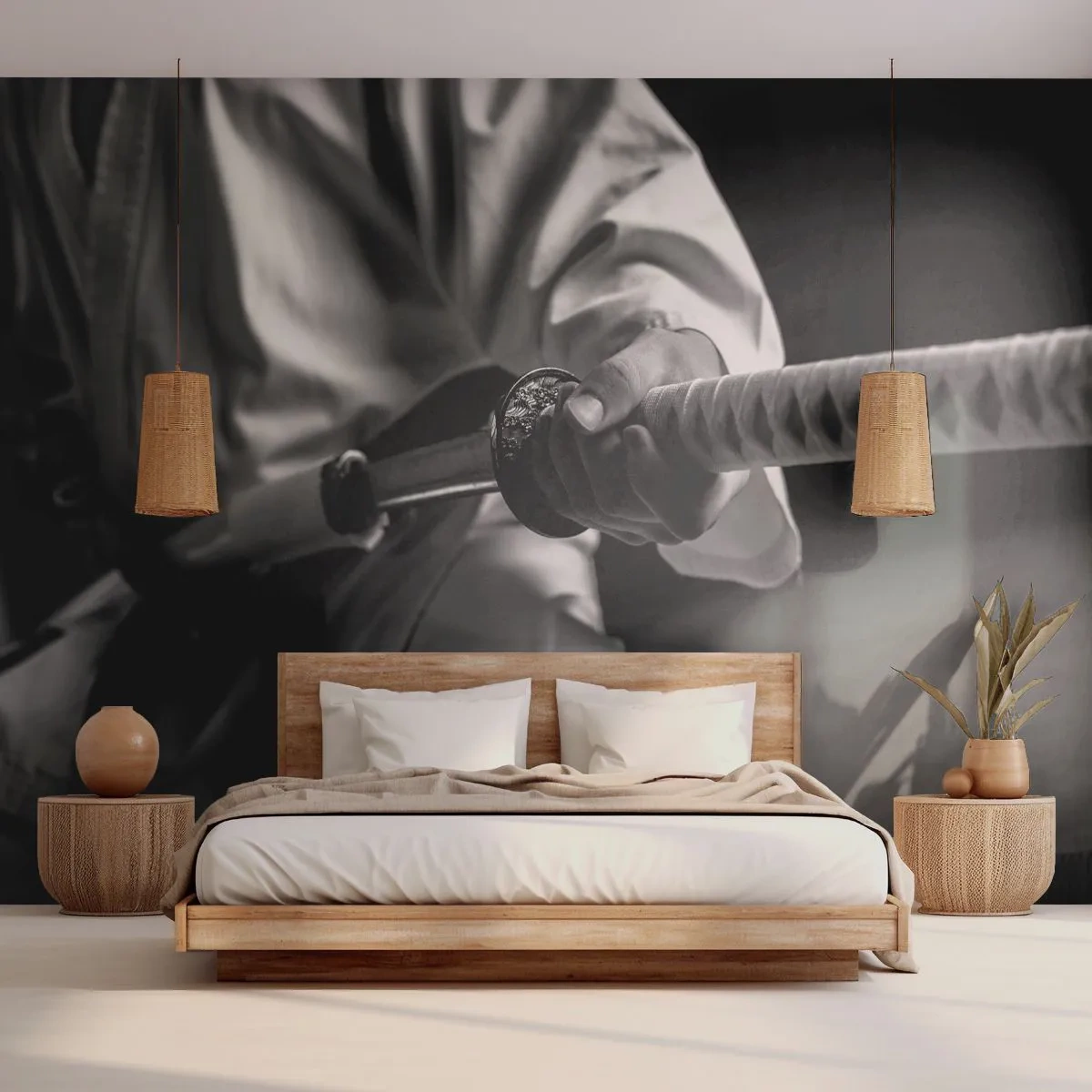 Fototapeta Premium Sand - Duše bojovníka - Samurajský meč, Japonsko, Bojová umění - 250x175 cm