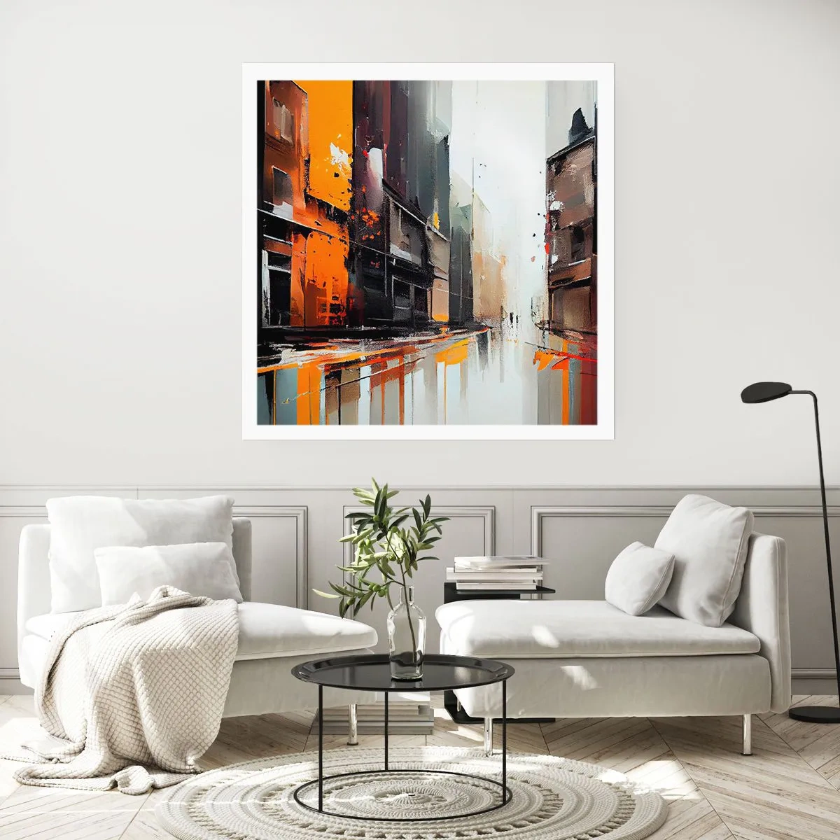 Plakát - Deštivý den - 40x40 cm