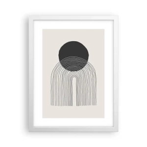 Plakát v bílém rámu - Chvění a jistota - 30x40 cm