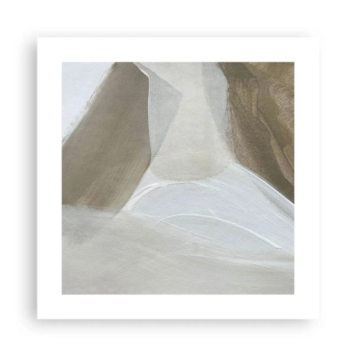 Plakát - Vlna bílé - 40x40 cm