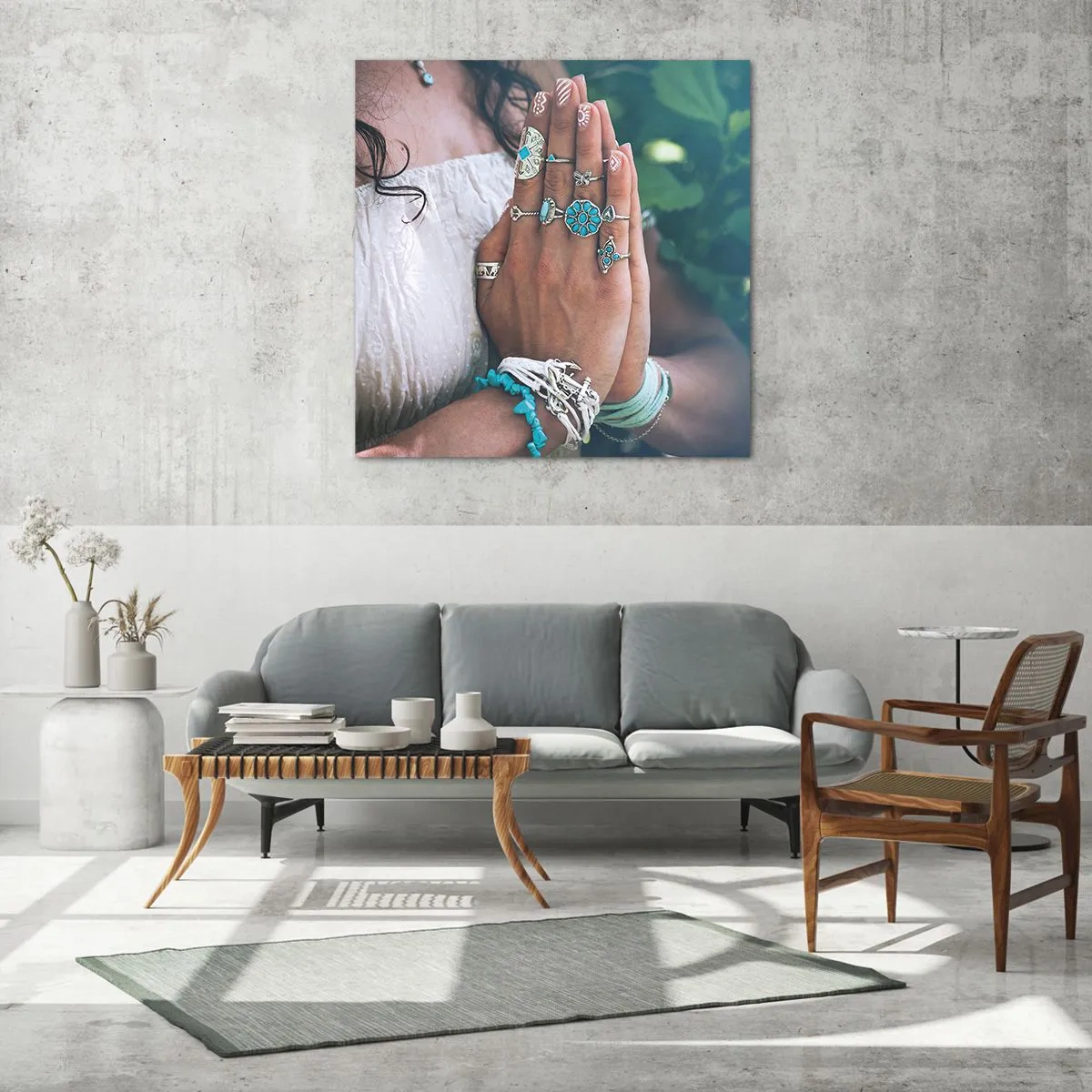 Obraz na skle - Vítejte v centru bytí - 60x60 cm