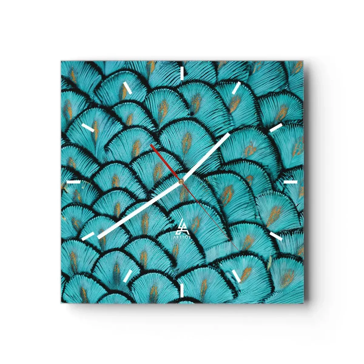 Nástěnné hodiny - Velká slavnost peří - 30x30 cm
