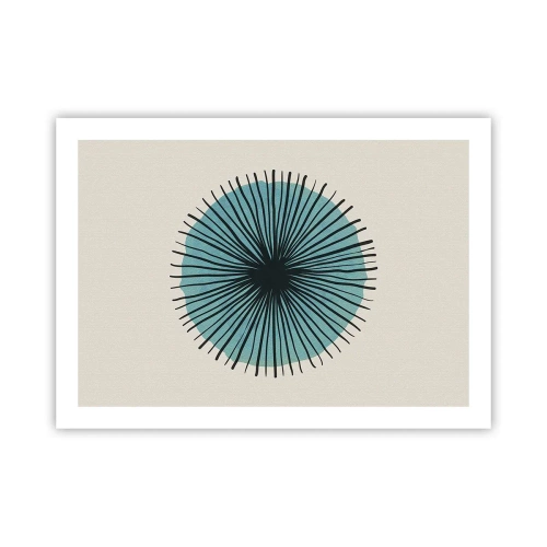 Plakát - Zářící modrá - 70x50 cm