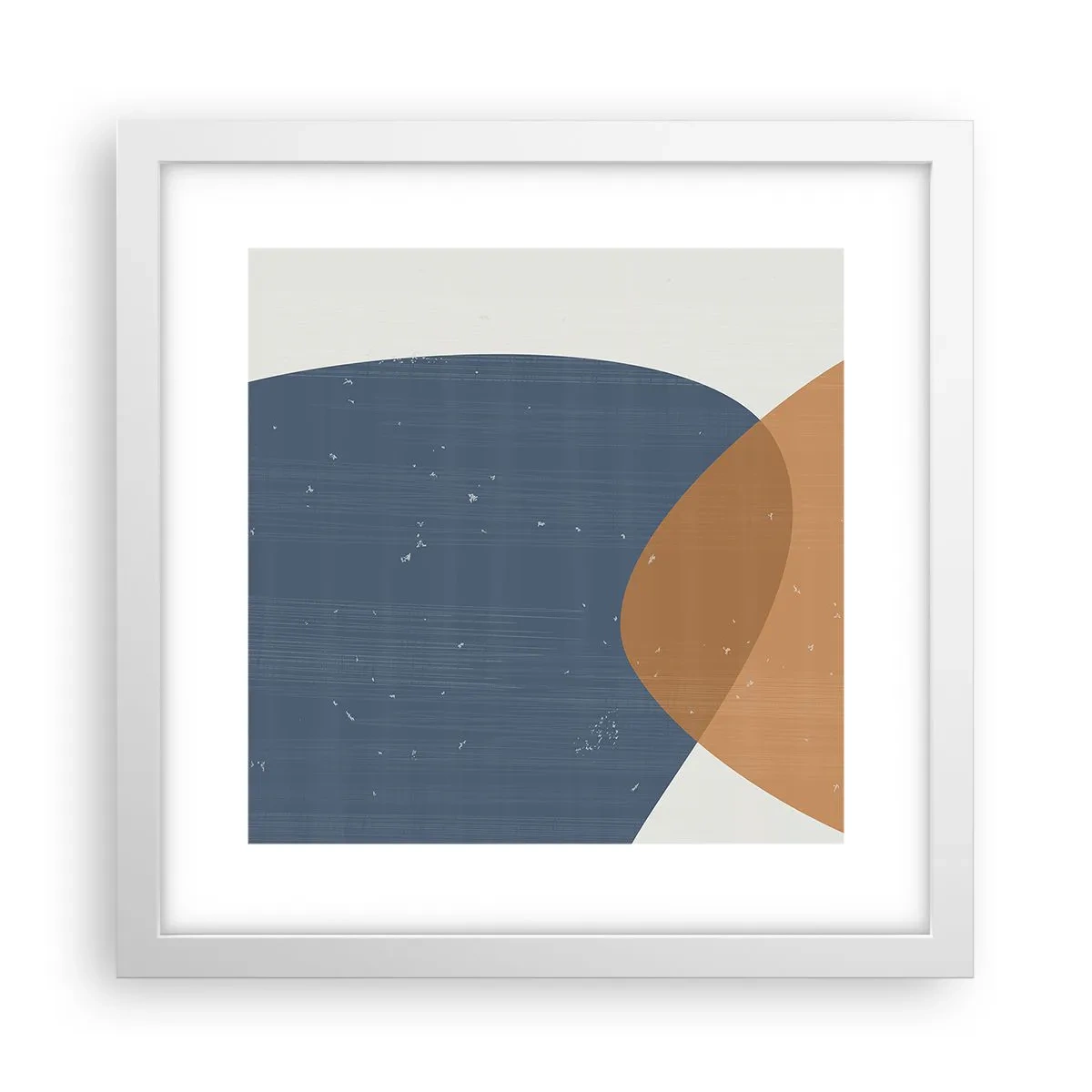 Plakát v bílém rámu - Ovály a vlivy - 30x30 cm