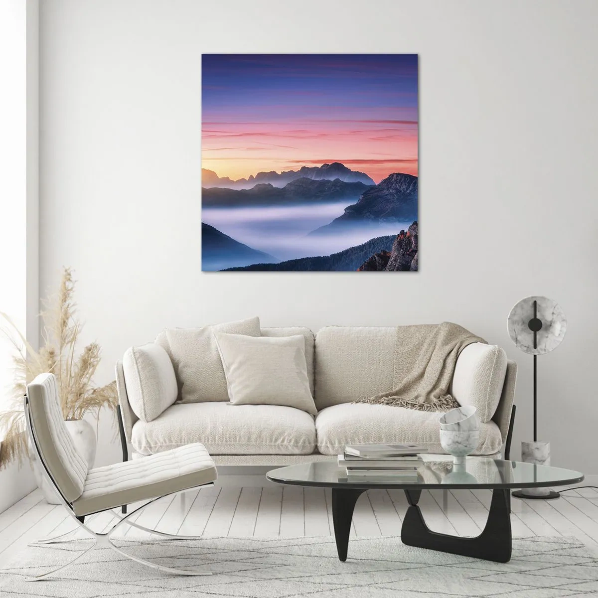 Obraz na skle - Nad údolími - 30x30 cm