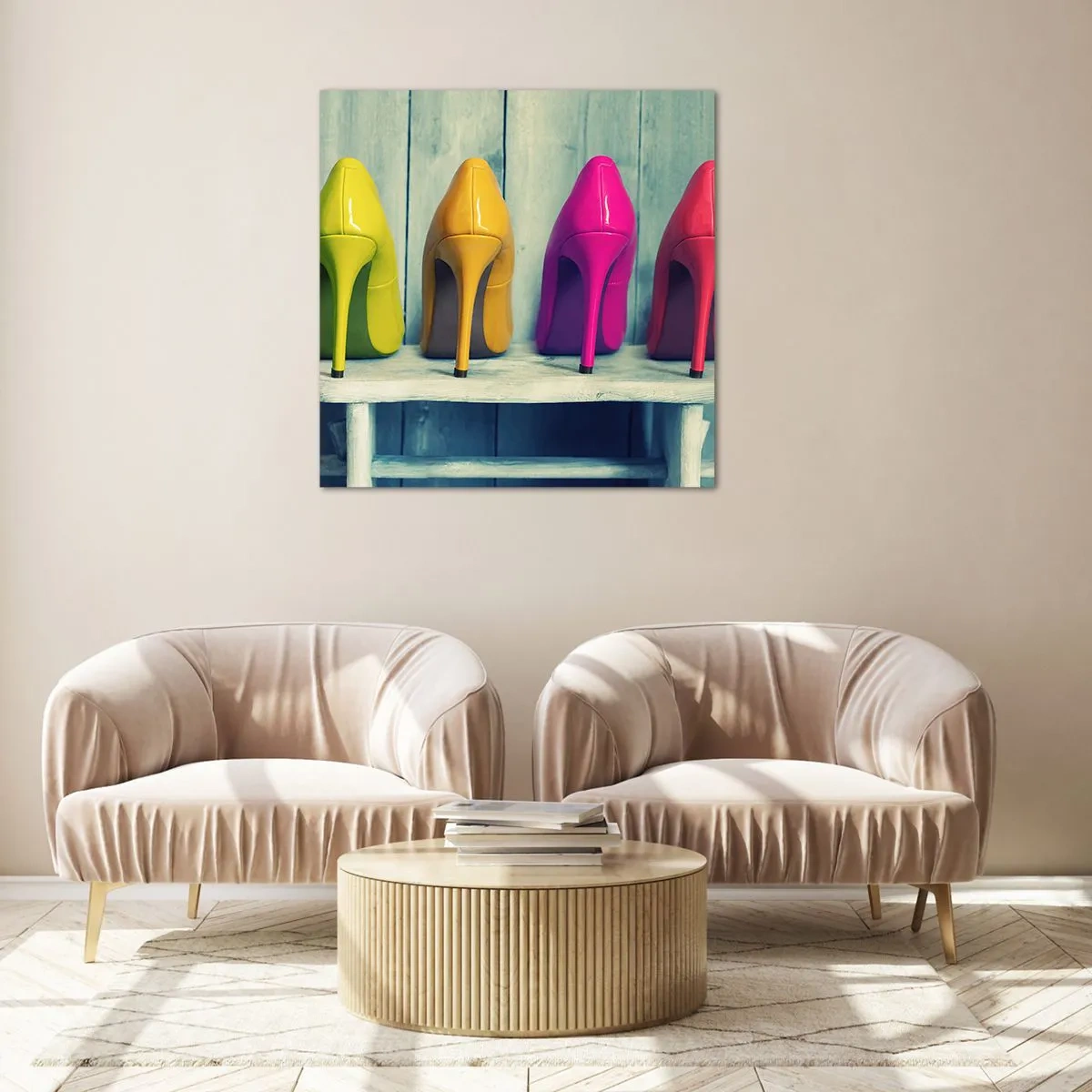 Obraz na skle - Procházkou po duze - 60x60 cm