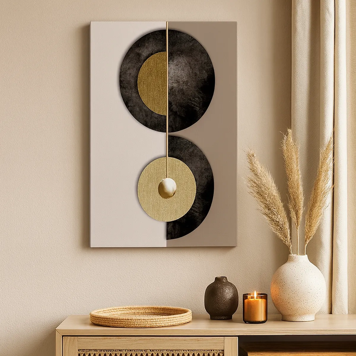 Obraz na plátně - Variace kolem kruhu - 50x70 cm