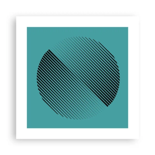 Plakát - Kruh – geometrická variace - 40x40 cm