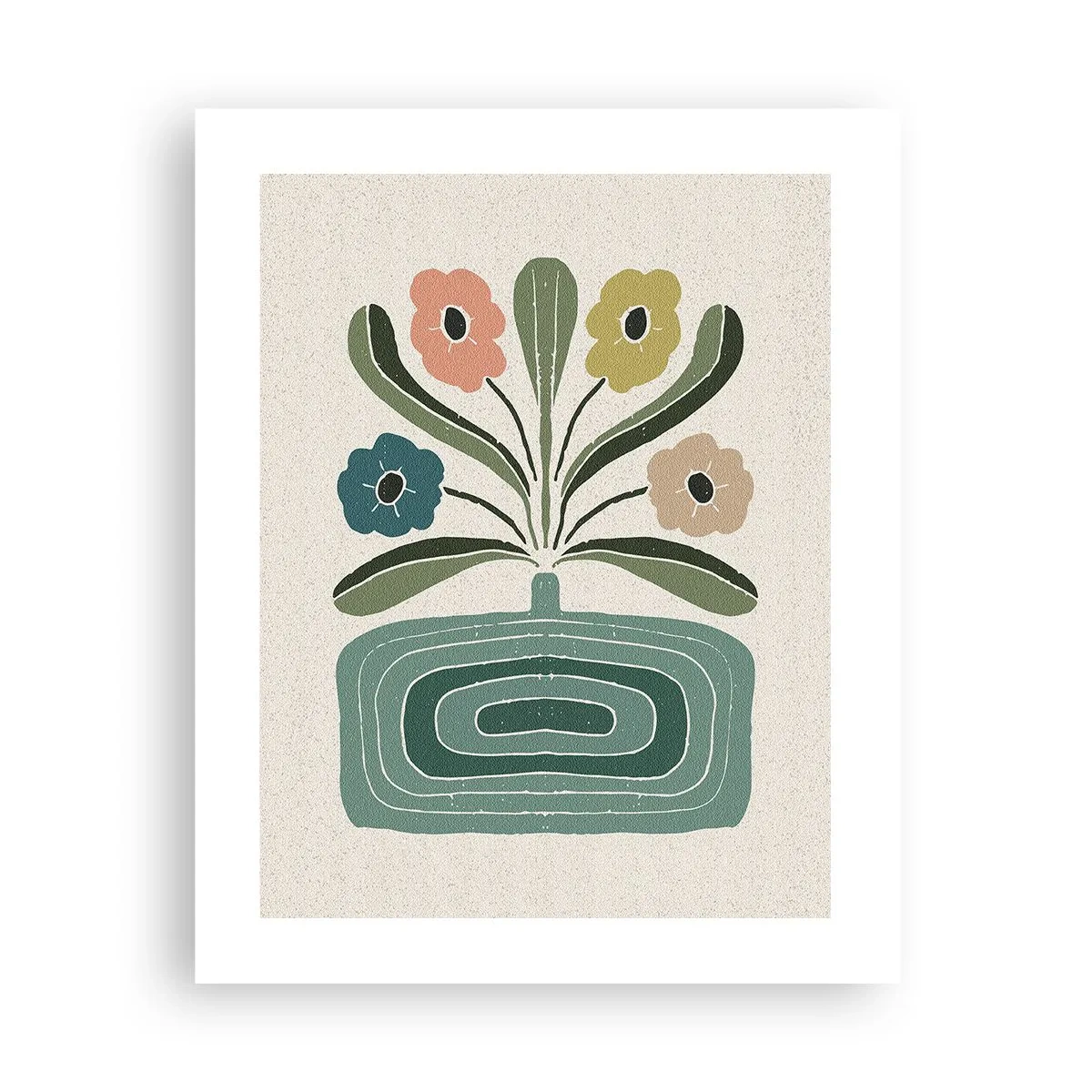 Plakát - Symetrická kytice - 40x50 cm