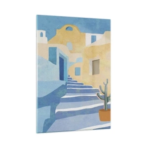 Obraz na skle - Den v arabském městě - 50x70 cm