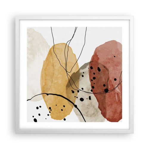 Plakát v bílém rámu - Jako lehký, průzračný vzduch - 50x50 cm