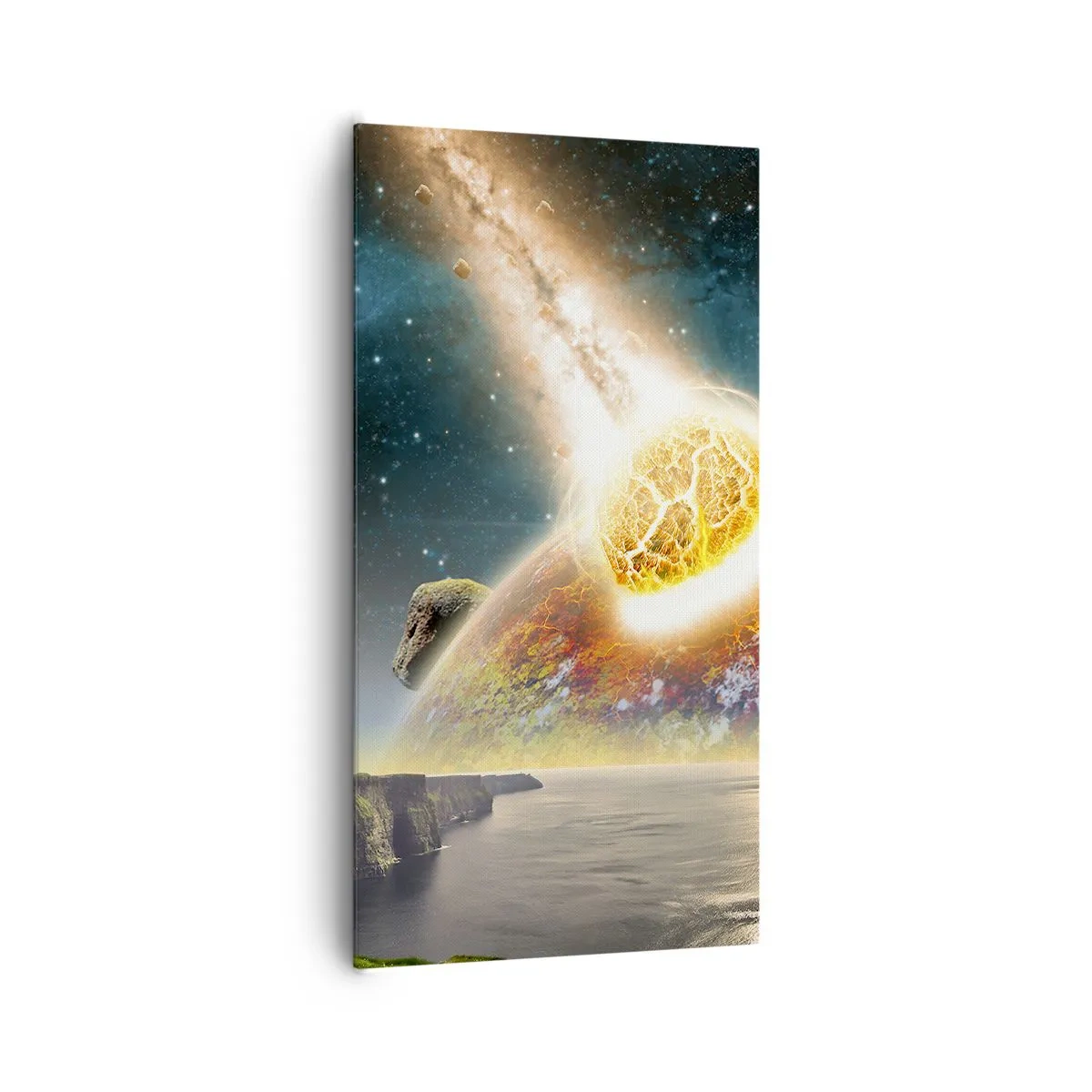 Obraz na plátně - Vesmírné drama - 65x120 cm