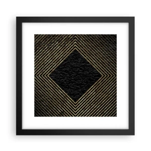 Plakát v černém rámu - Geometrie ve stylu glamour - 30x30 cm