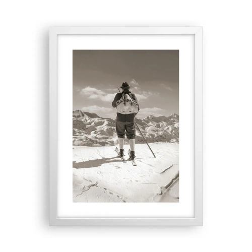 Plakát v bílém rámu - Stejné hory - 30x40 cm