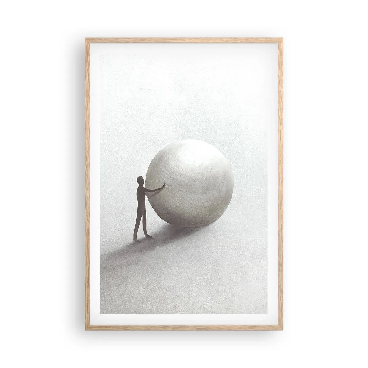 Plakát v rámu světlý dub - Hra života - 61x91 cm