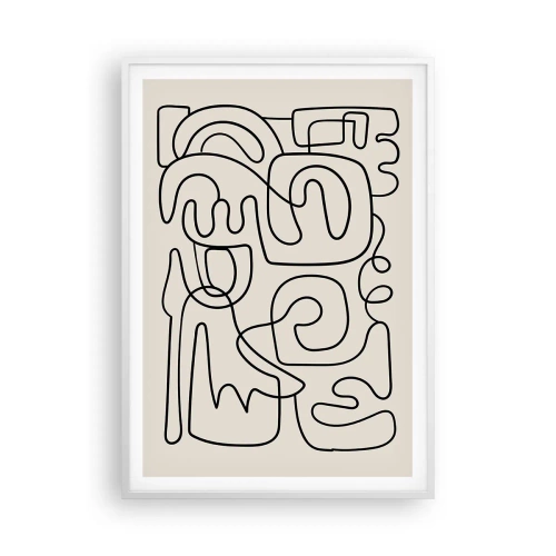 Plakát v bílém rámu - Podle stopy - 70x100 cm