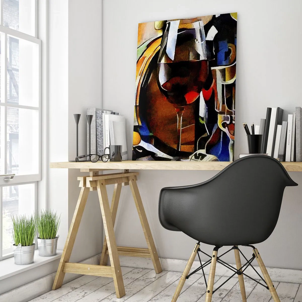 Obraz na skle - I svět dostává barvy - 50x70 cm