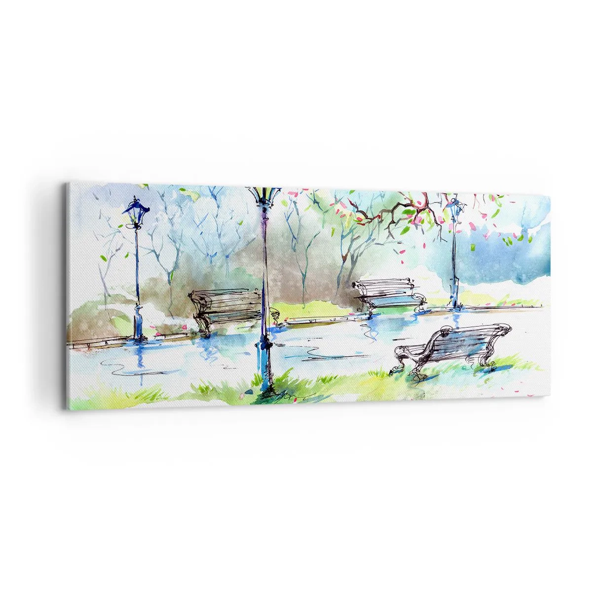 Obraz na plátně - Kouzlo parkového ticha - 100x40 cm