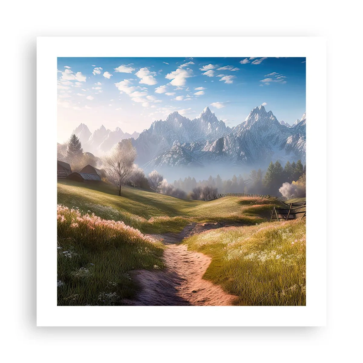Plakát - Idylické údolí - 50x50 cm