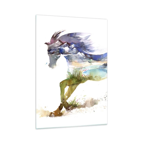 Obraz na skle - Z louky přímo do nebe - 50x70 cm