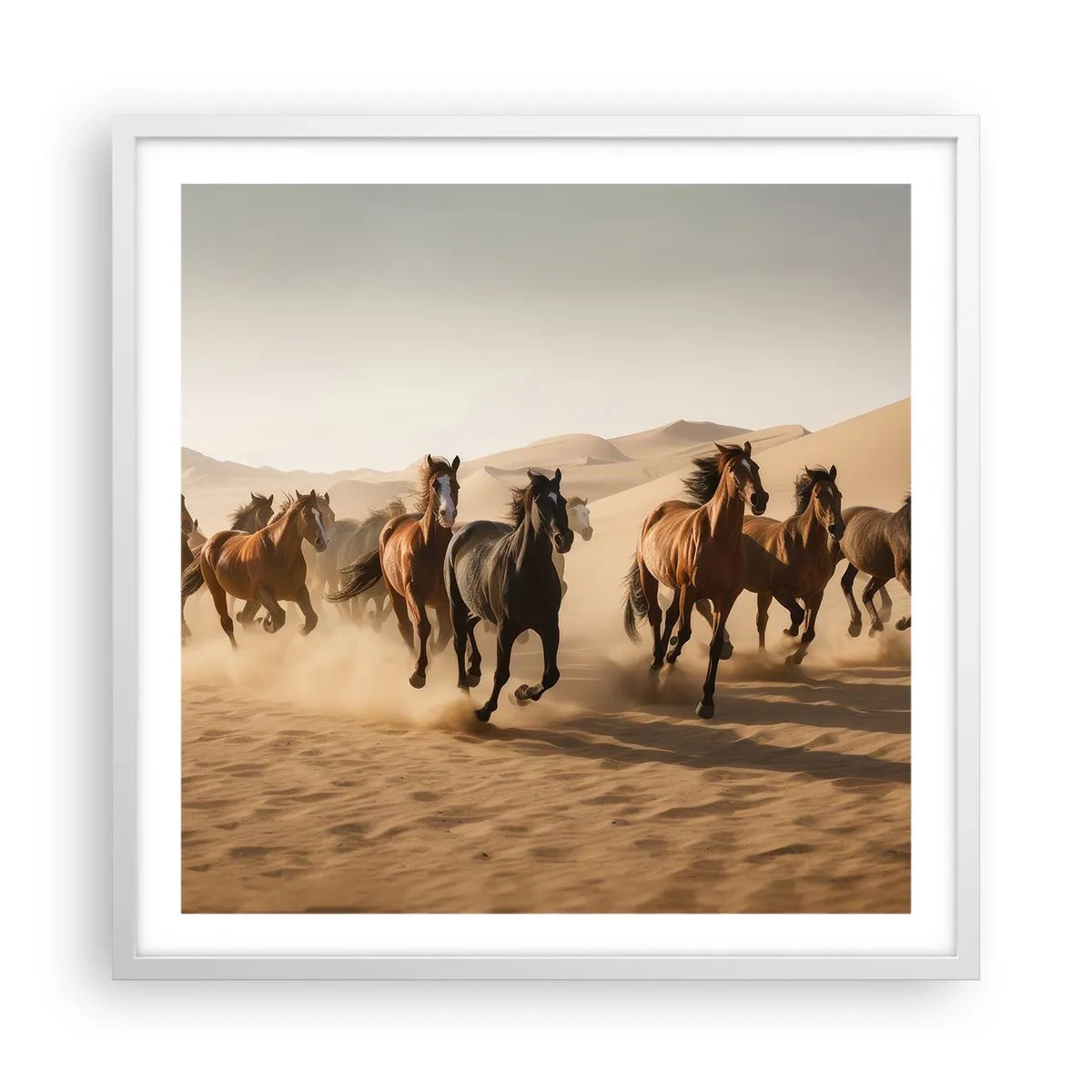 Plakát v bílém rámu - Volné jako vítr - 60x60 cm