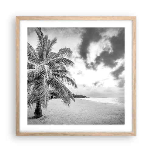 Plakát v rámu světlý dub - Když toužíš po samotě…. - 50x50 cm