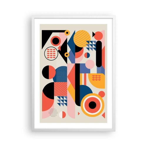 Plakát v bílém rámu - Kompozice: pojďme si hrát - 50x70 cm