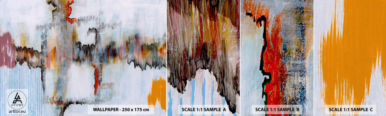 Fototapeta Vzorek Standard Eco - Klackem po vodě - Abstrakce, Kus, Moderní vzor - 100x30 cm