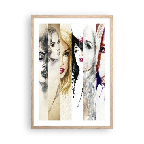 Plakát v rámu světlý dub - A vždy jsi to TY - 50x70 cm