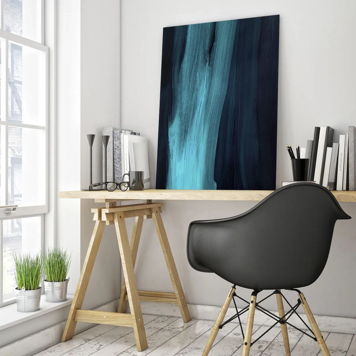 Obraz na skle - Pluj s proudem - 50x70 cm
