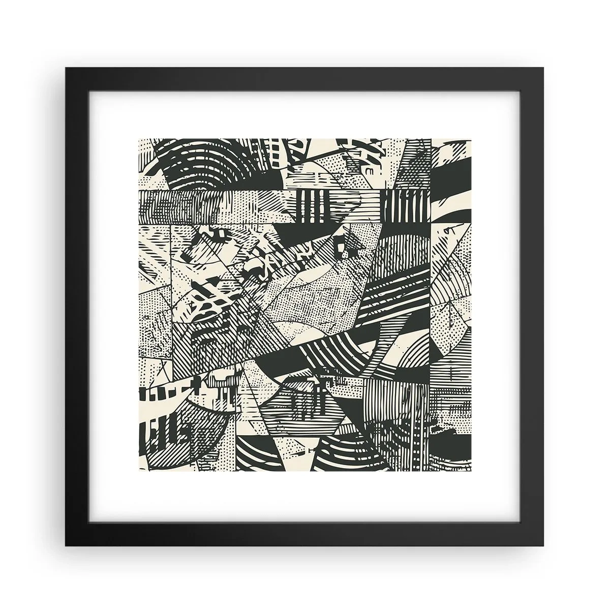 Plakát v černém rámu - Dynamika současnosti - 30x30 cm