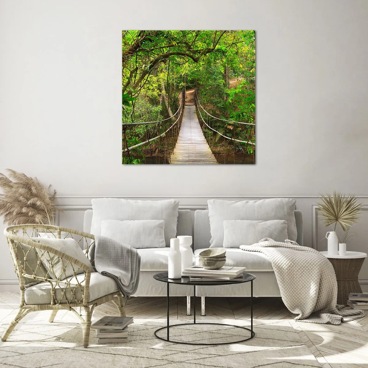 Obraz na skle - Protože na zahradě rostou popínavé rostliny - 50x50 cm