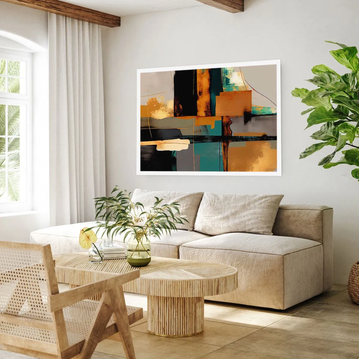 Plakát - Abstrakce – světlo a stín - 50x40 cm