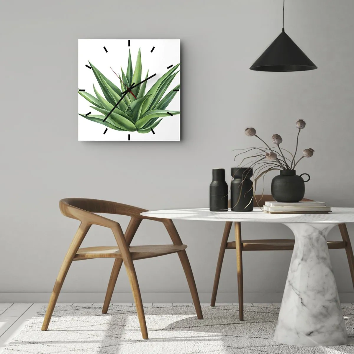 Nástěnné hodiny - Zelená – síla – život - 30x30 cm