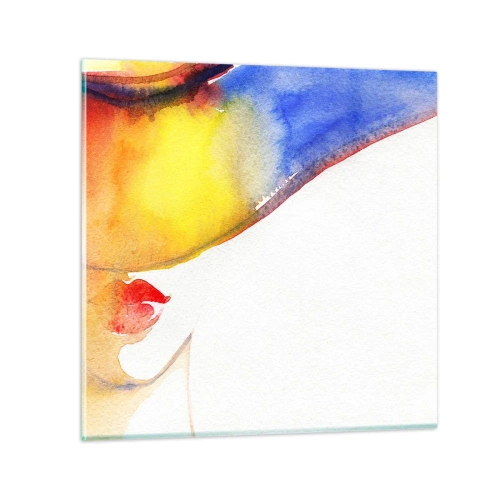 Obraz na skle - Portrét dámy - 50x50 cm