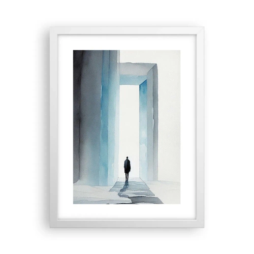 Plakát v bílém rámu - Žij bez omezení - 30x40 cm