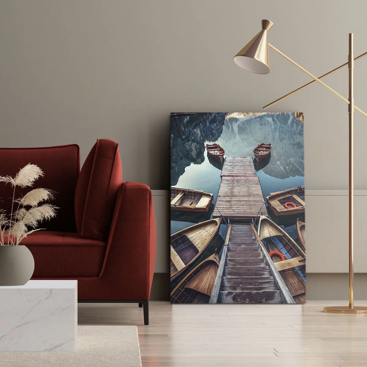 Obraz na plátně - Čekám v přístavu - 70x100 cm