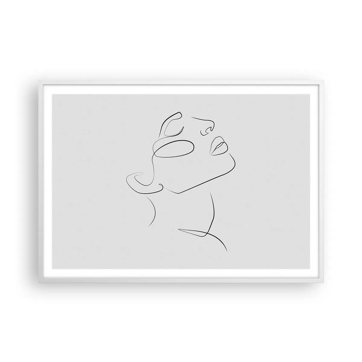 Plakát v bílém rámu - Meandry snu - 100x70 cm